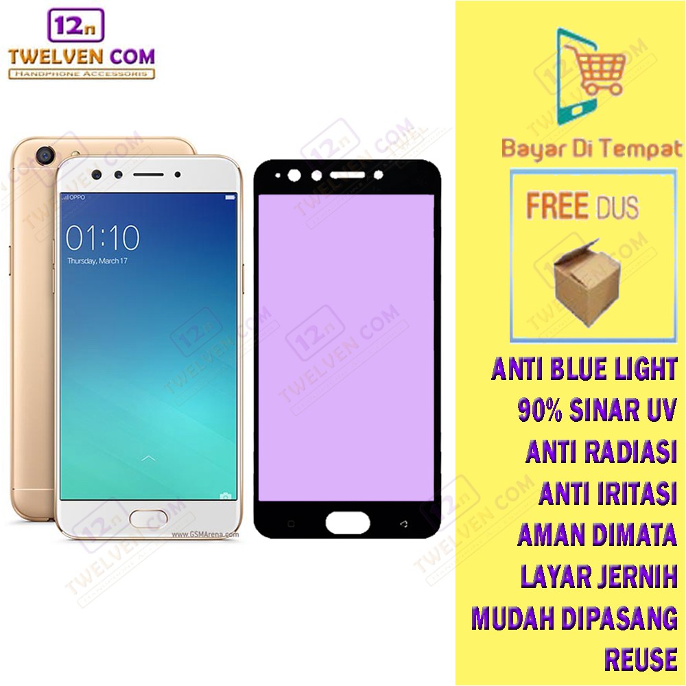 ANTI BLUE TEMPERED GLASS BLUE LIGHT ANTI GORES Oppo F1s F3 F5 F7 F9 F9 Pro F11 F11 Pro F15