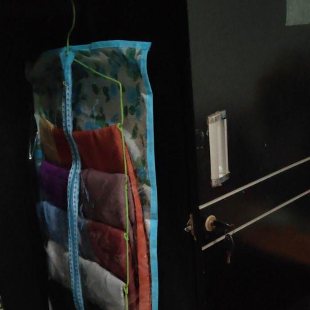 Promo Gantungan Jilbab Hanger Tempat Penyimpanan Kerudung Handuk Kain Hijab - Hitam