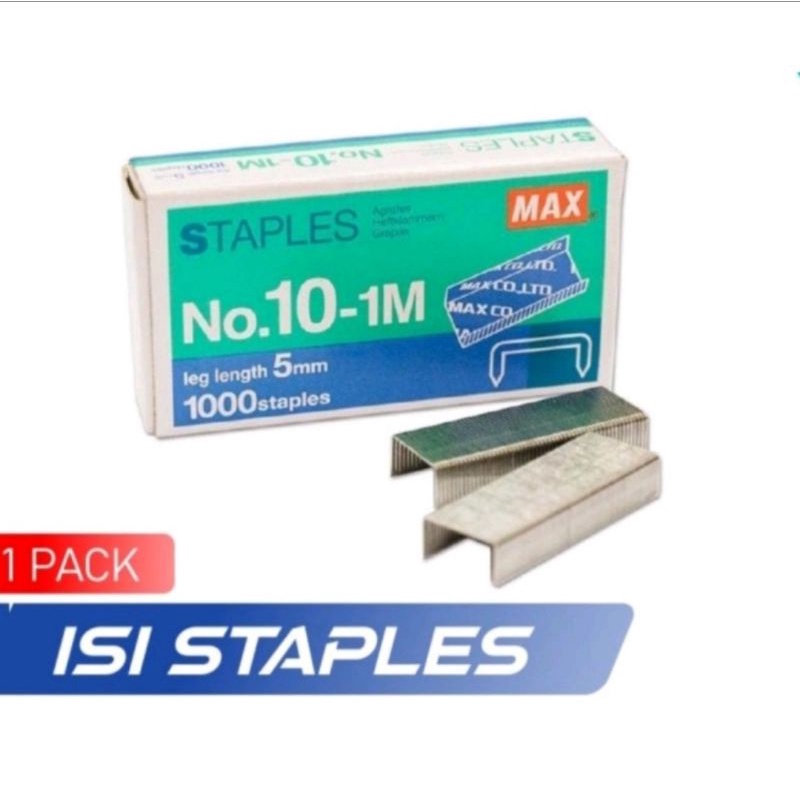 

Isi Staples / Stapler Max No 10 Kecil (20 pack)