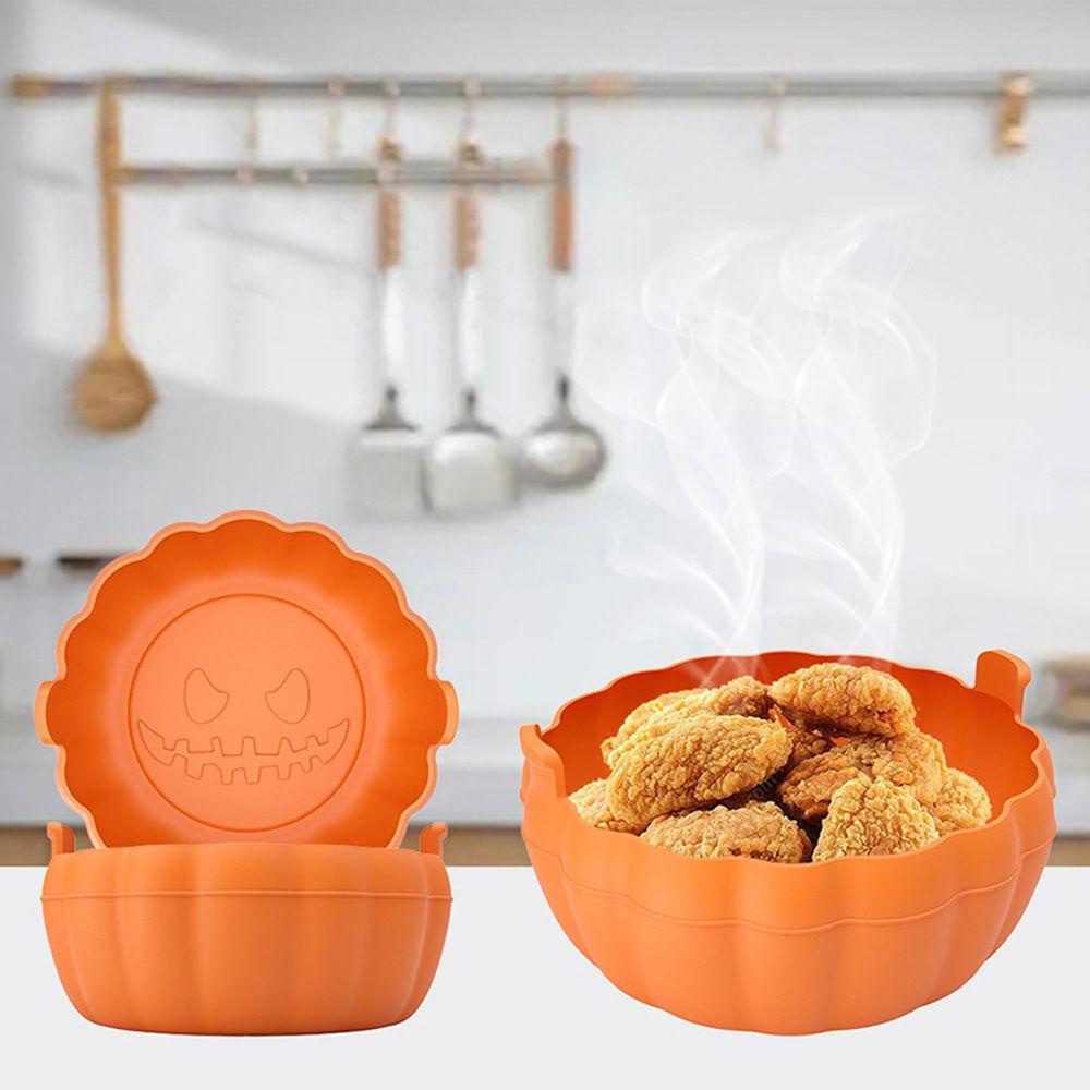 Top Air Fryer Silicone Pot Reusable Aksesoris Grill Pan Basket