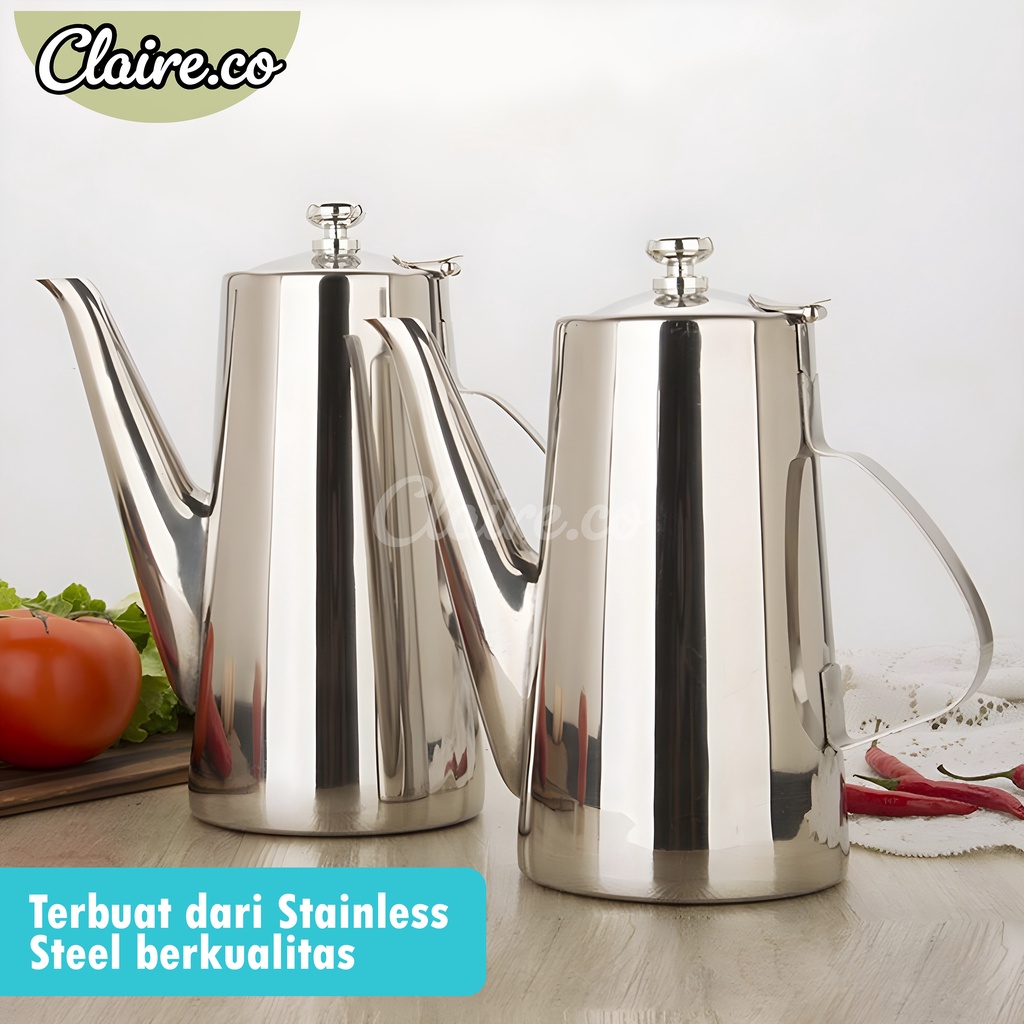 TEKO STAINLESS STEEL / TEKO UNTUK AIR TEH DAN KOPI / TEKO UK 2L