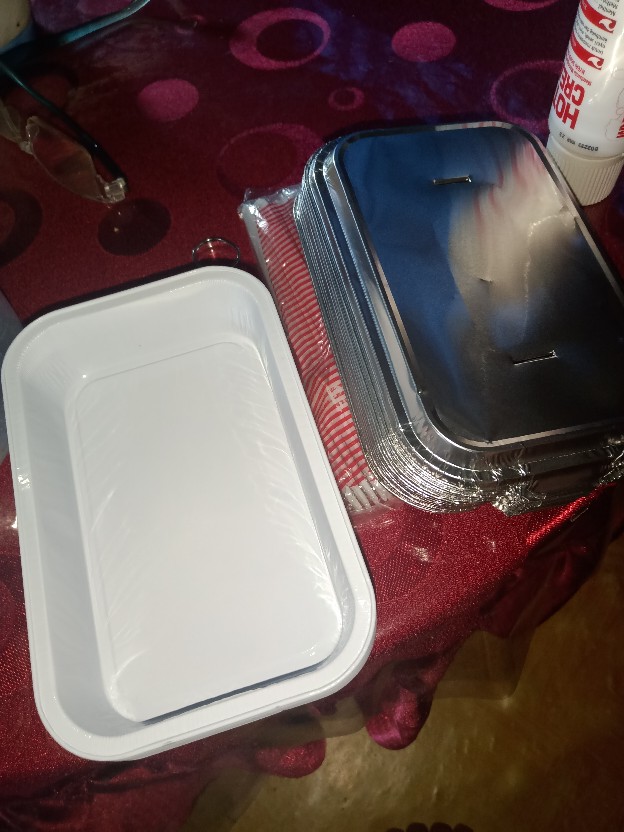 Aluminium Foil Cup Ax-350 Dengan Tutup ( Loyang Persegi Panjang Ax 350 Baked Mentai Rice Lasagna )