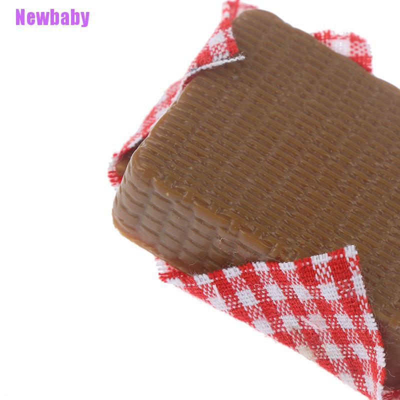 (Newbaby) Miniatur Keranjang Roti Skala 1: 12 Untuk Aksesoris Dapur Rumah Boneka