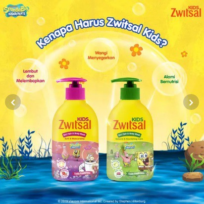 ZWITSAL Kids 2 in 1 Sabun Mandi Cair Anak 280 ML