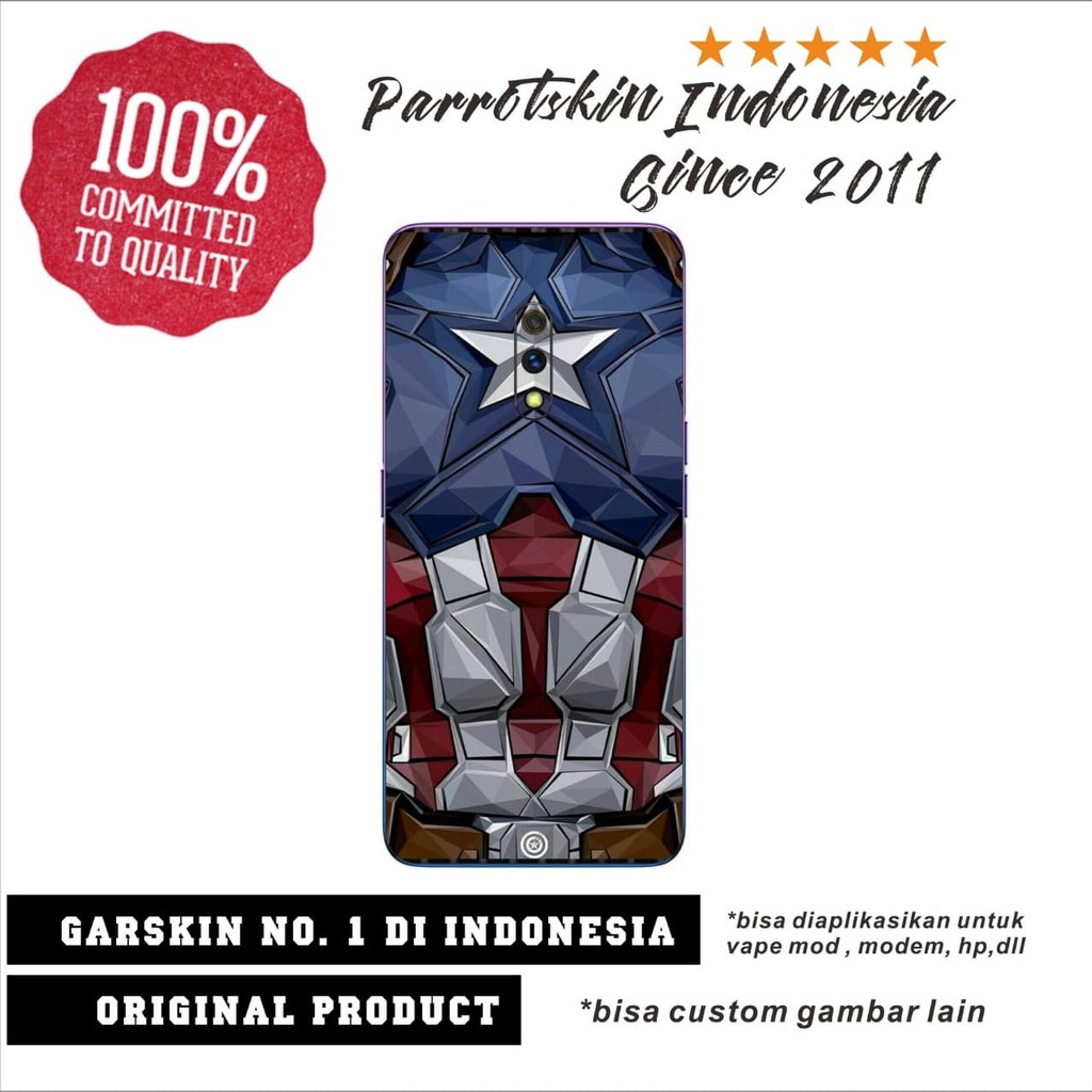 Garskin skin Protector realme x anti gores back case captain america