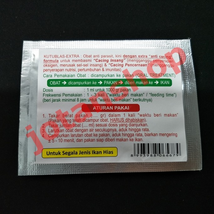 KUTUBLAS KUTU BLAS EXTRA OBAT IKAN HIAS ANTI PARASIT CACING KUTU IKAN