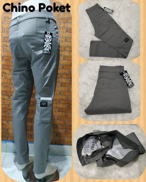 CELANA PANJANG CHINO KANTONG BOBOK LUTUT SIZE 28 33