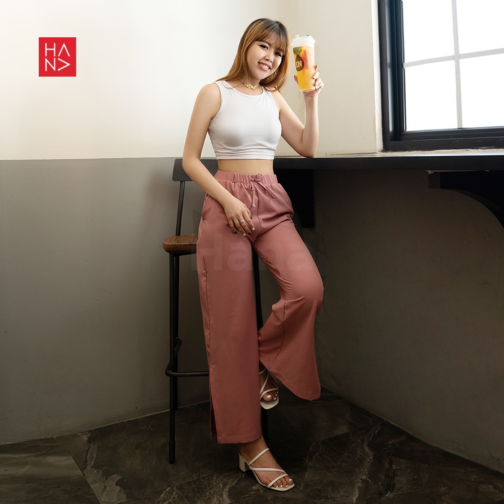 HanaFashion JKT - Izzie Celana Panjang Slit Pants Wanita - LP162