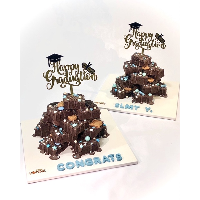 Vonne Bakery • Brownies Tower • Birthday Brownies • Brownies Ulang Tahun