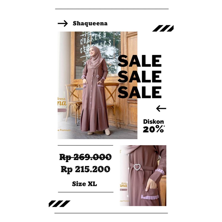 SALE GAMIS BY SHAQUEENA / PROMO DISKON DRESS DEWASA REMAJA
