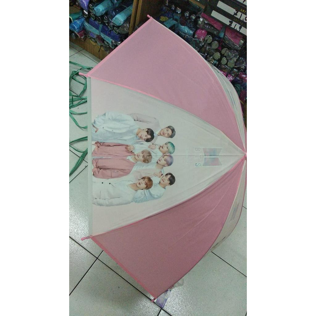 FELWINSHOP  Payung Tongkat Panjang Payung BTS Korean KPOP Style