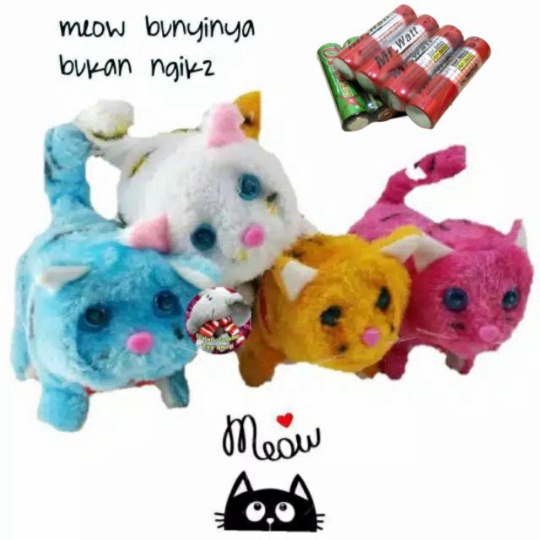 

boneka berjalan mengangguk plus Mainan kucing Dijual Limited hewan baterai robot