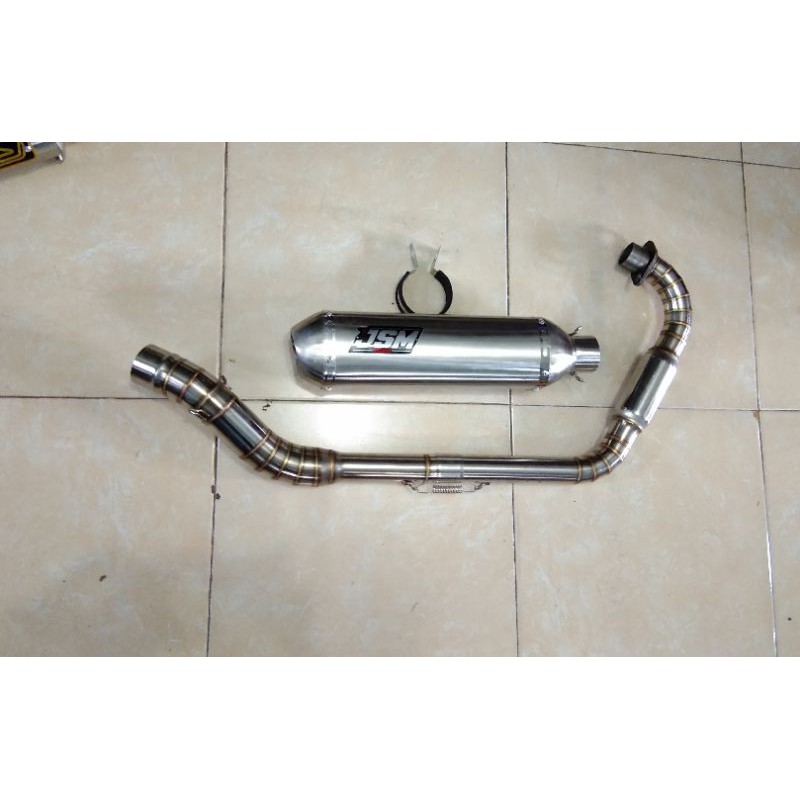 Knalpot kapsul Tiger Revo Tiger2000 Megapro leher powerboom fullsystem