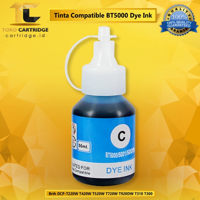 Tinta Refill Compatible BT5000 Dye Ink Yellow 50ml