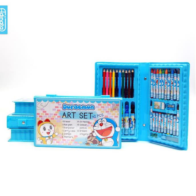 

HOT SALE Doraemon Art Set 42 pcs Adinata / Alat Mewarnai / Crayon