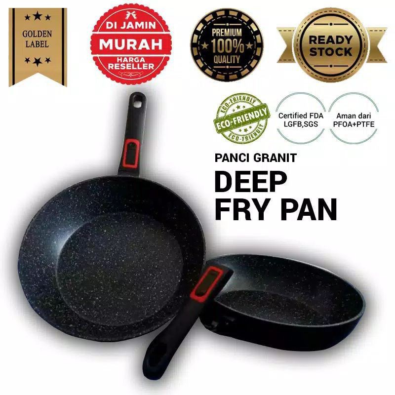 Golden Label Premium Granite Pan panci granit non stick pan anti lengket goreng tanpa minyak sehat