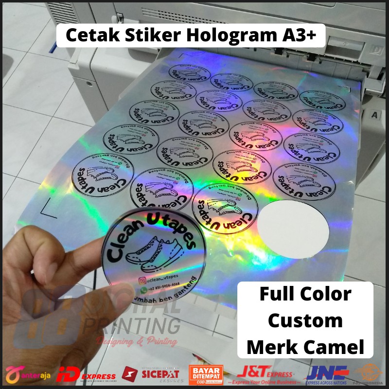 

[✔️Print+Cut] Cetak Sticker Hologram A3+ Waterproof / Print Sticker Hologram Full Color