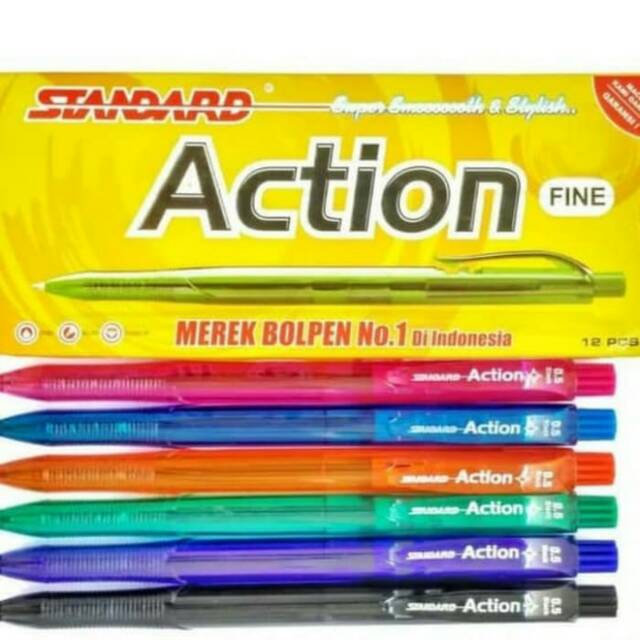 

Pulpen Cetek Standard Action 0.5mm Pen Standard Action Pena Harga Per Lusin