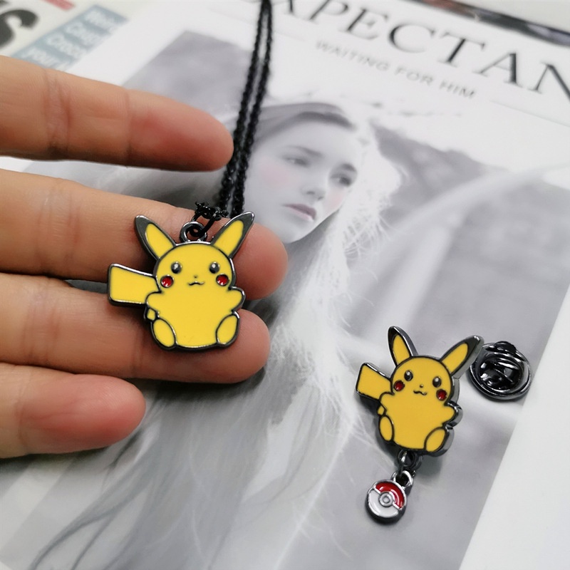 Selebriti Internet Pikachu kalung seperti anak kecil Keren Bumi lucu pacar pasangan liontin sederhan