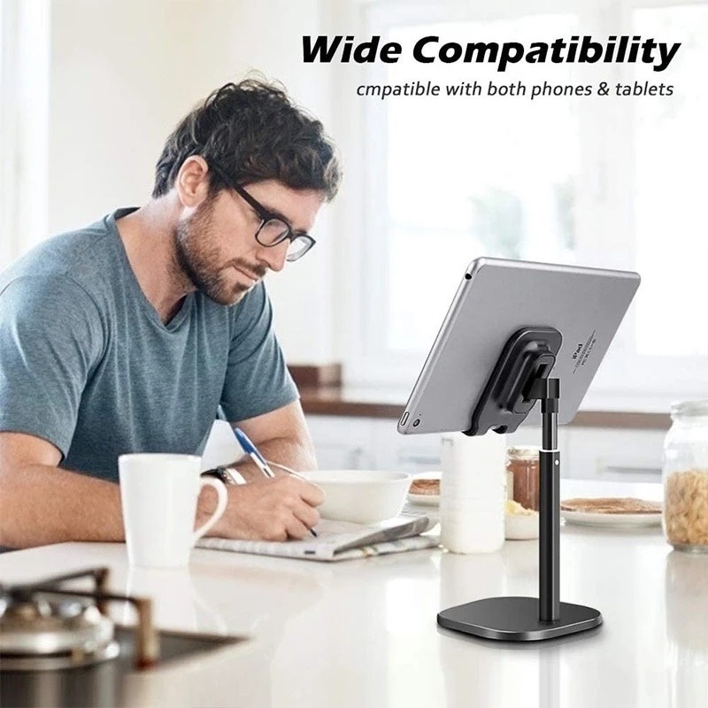 Stand Holder Ponsel / Tablet Universal Teleskopis Adjustable Untuk IPhone / Android