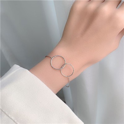 Gelang Wanita Model Korea Simple Clover Kristal untuk Hadiah-#14