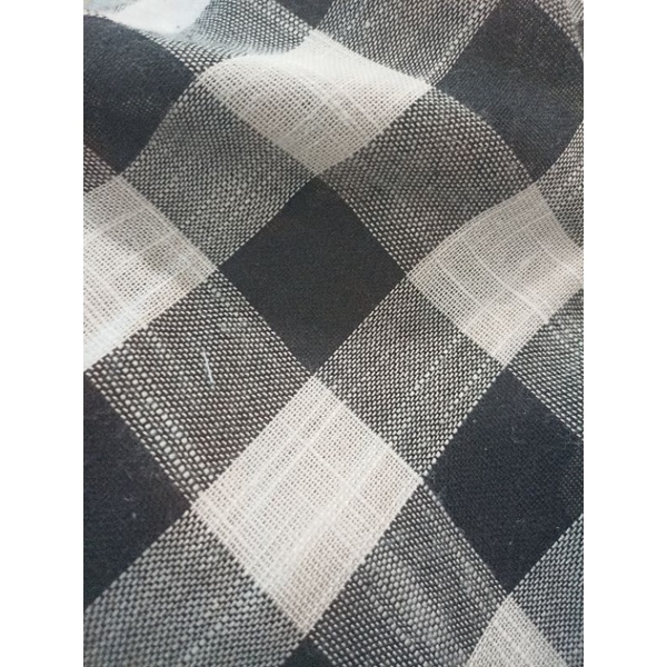 bahan kain linen/linen motif/linen kotak