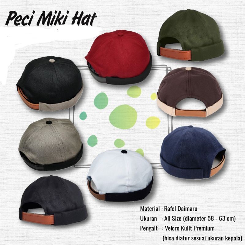 Topi Peci Miki Hat UAS Pria Dewasa Hijrah Termurah