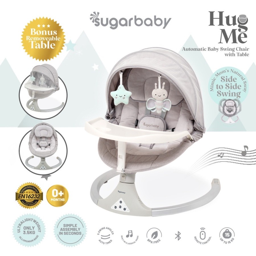 Sugar Baby Hug Me Automatic Swing Chair &amp; Hug Me Swing Bed