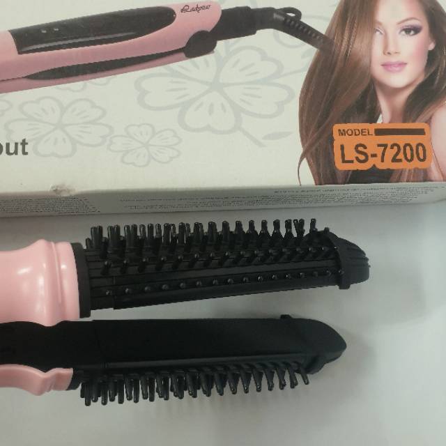 Catokan Rambut Ladystar LS-7200 Alat Catok Salon Sisir  2in1 Curly Keriting  Dan Rebonding Lurus