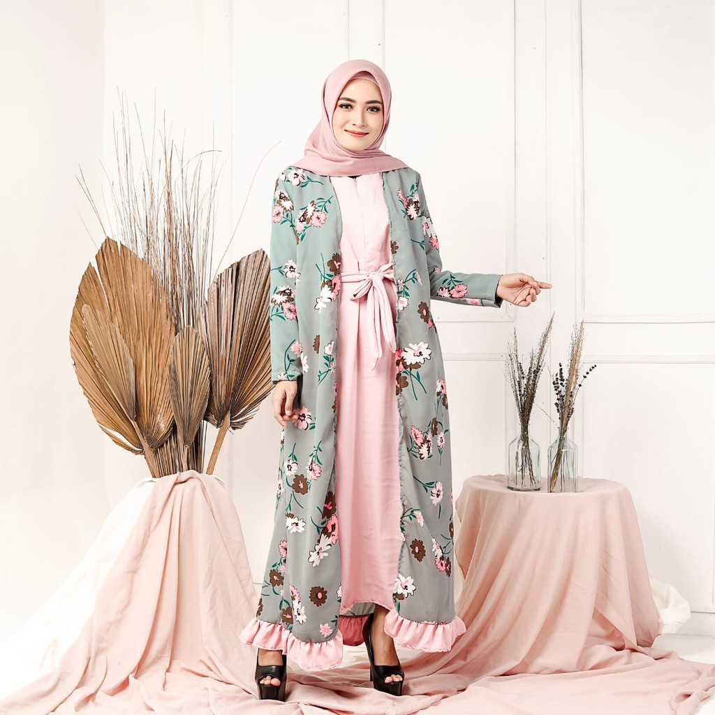 CUCI GUDANG SABYAN DRESS Bahan Moscrepe Pakaina Wanita Gamis Panjang Terusan Gamis Wanita Dress Mulim Terbaru