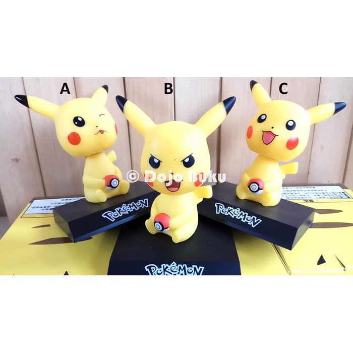 Pokemon Pikachu Bobble Head Kepala Goyang Pajangan Mobil