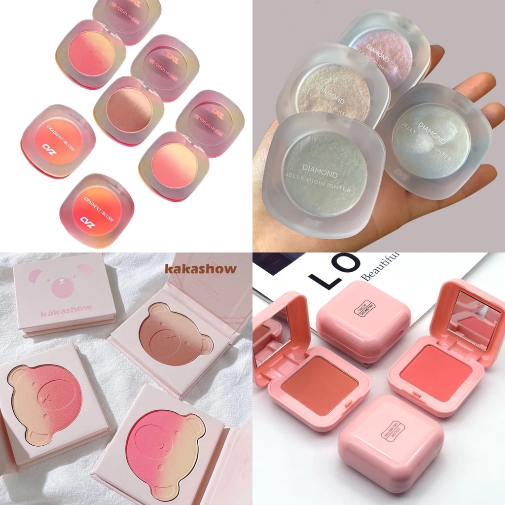 Blush On Highlighter Diamon Perona Pipi Matte Rias Wajah Make Up Wajah