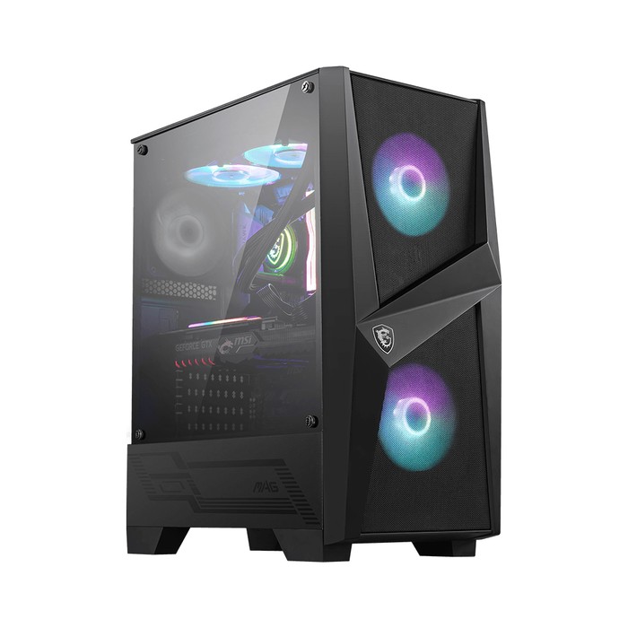 MSI MAG Forge 100R - RGB Gaming Case include 2 ARGB Fan 1 Black Fan