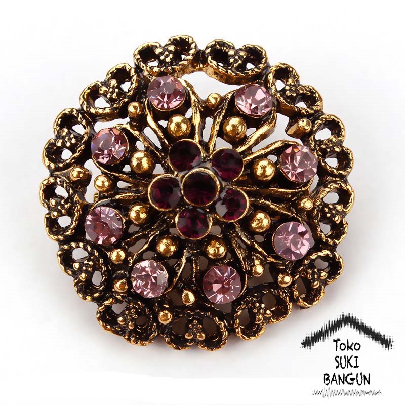 BRK 005-008 Bros Pin Mungil Bunga Wanita Fashion Flower Brooch Women