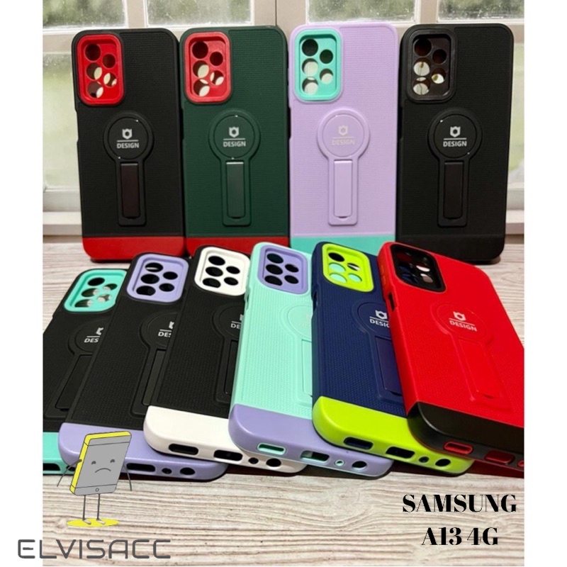 SAMSUNG GALAXY A13 4G CASING STANDING LIPAT SOFTCASE PELINDUNG KAMERA