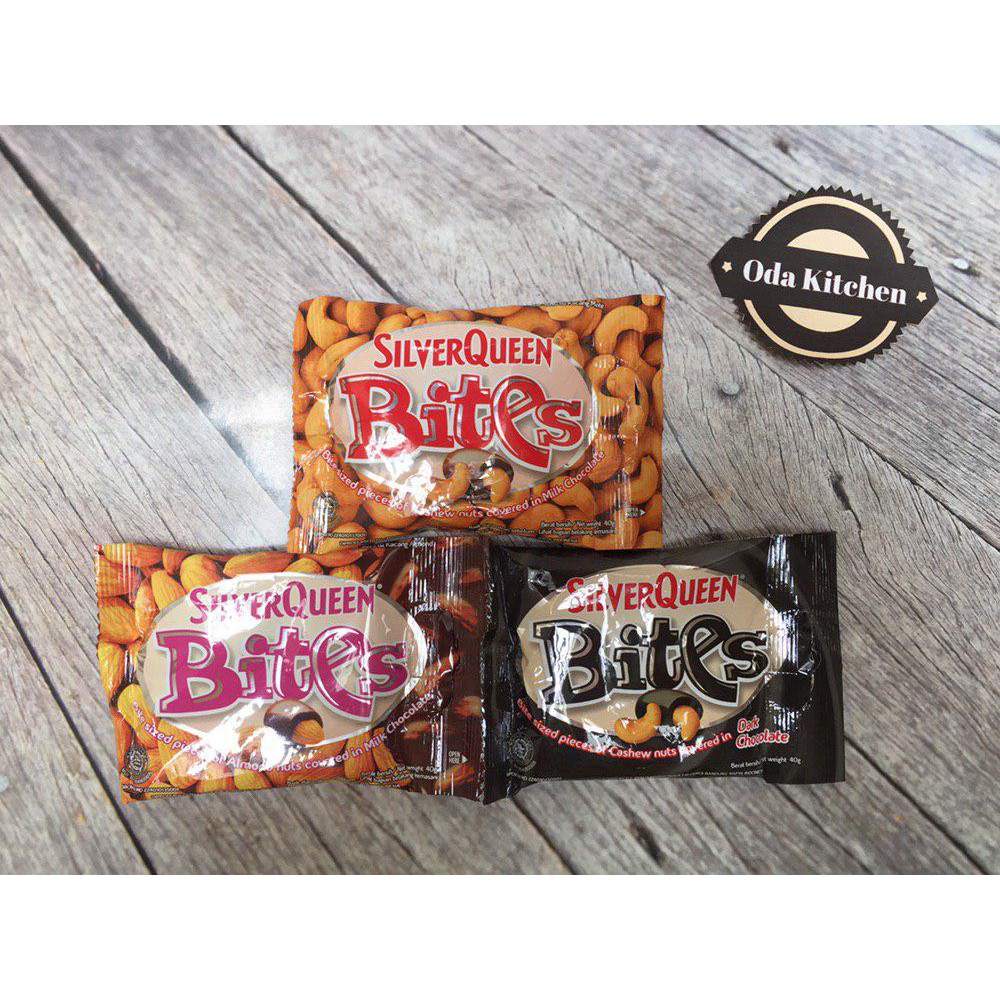 

SILVERQUEEN BITES 30gr COKELAT COKLAT CHOCOLATE KACANG MENTE ALMOND