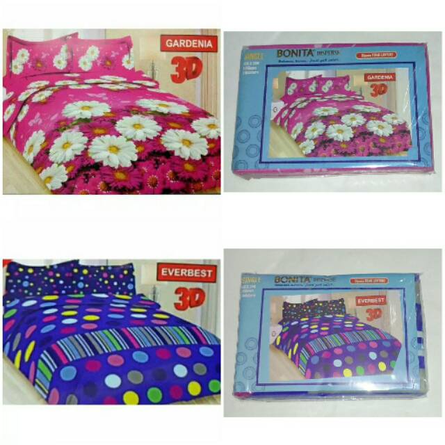 Sprei Bonita Ukuran 120x200 Motif Gardenia dan Everbest