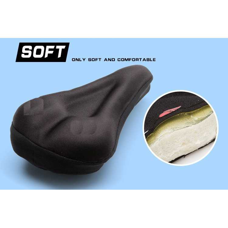 Jok Sadel Sepeda 3D Silicone Gel / Jok Sadel Sepeda Saddle Silicone Gel Cushion PU / Jok Sepeda Empuk Lipat Anak Gel Bmx Mtb Ontel Gunung Roadbike Fixie Balap Anak Onthel Carbon Empuk Gel Lebar Tebal Dewasa / Jok Sadel Sepeda Balap Empuk Murah Original