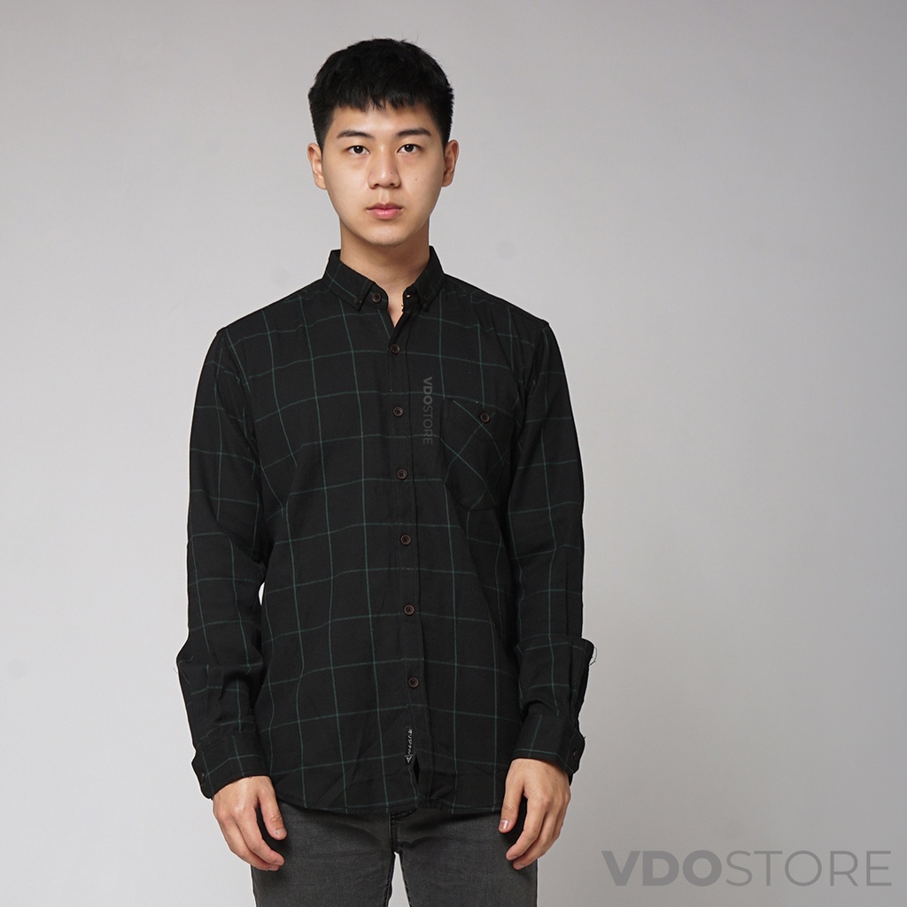 KEMEJA FLANEL PRIA 05 BLACK YAGGER - M L XL - KEMEJA LENGAN PANJANG VDOSTORE DEWASA BAJU FLANNEL TANGAN PANJANG HITAM NAVY ABU MOTIF KEMEJA COWOK MURAH DEWASA SANTAI TEBAL KUALITAS IMPORT BAJU CATUR PANEL FANEL