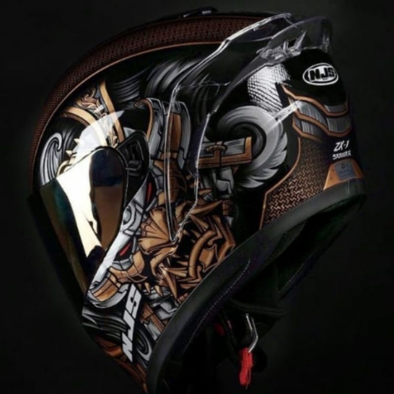 NJS ZX1 samurai. helm fullface zx1 motif samurai 2kg
