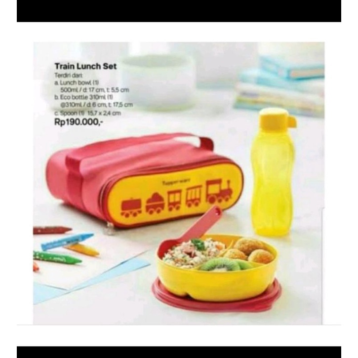 Tempat makan anak Tupperware / Tempat bekal anak Tupperware / Doll lunch tupperware / train lunch tu