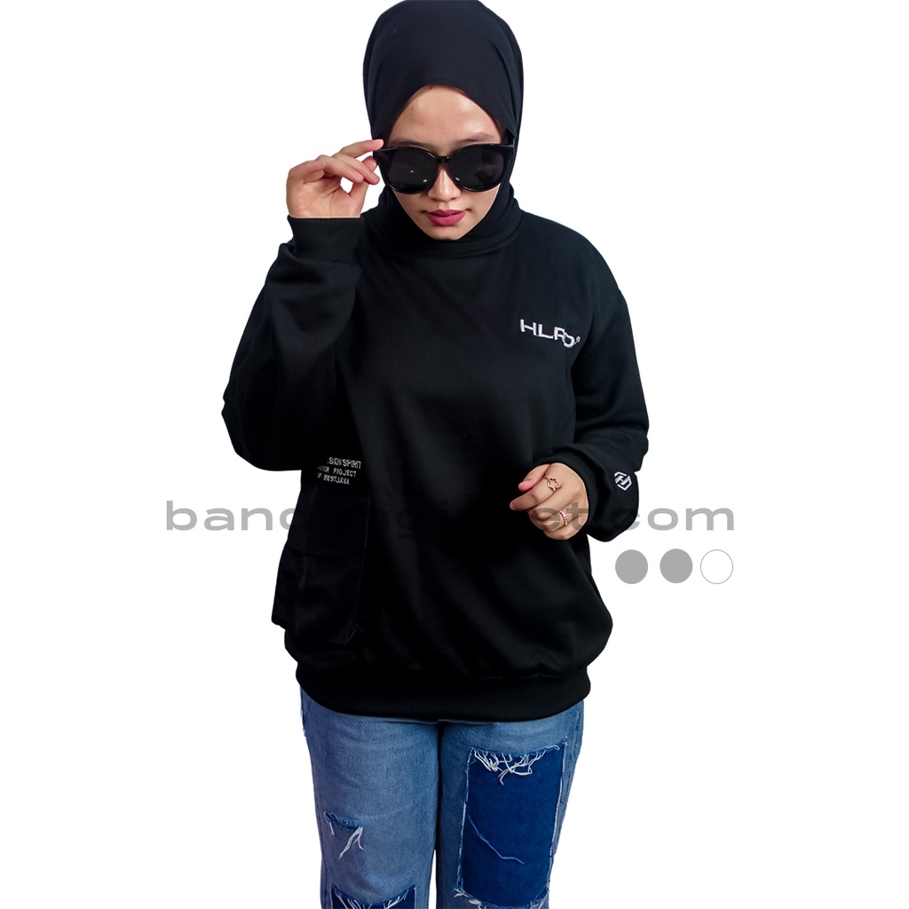 Sweatshirt Pocket Down II Sweater Kombinasi Saku Hoklyrider Model Tebaru