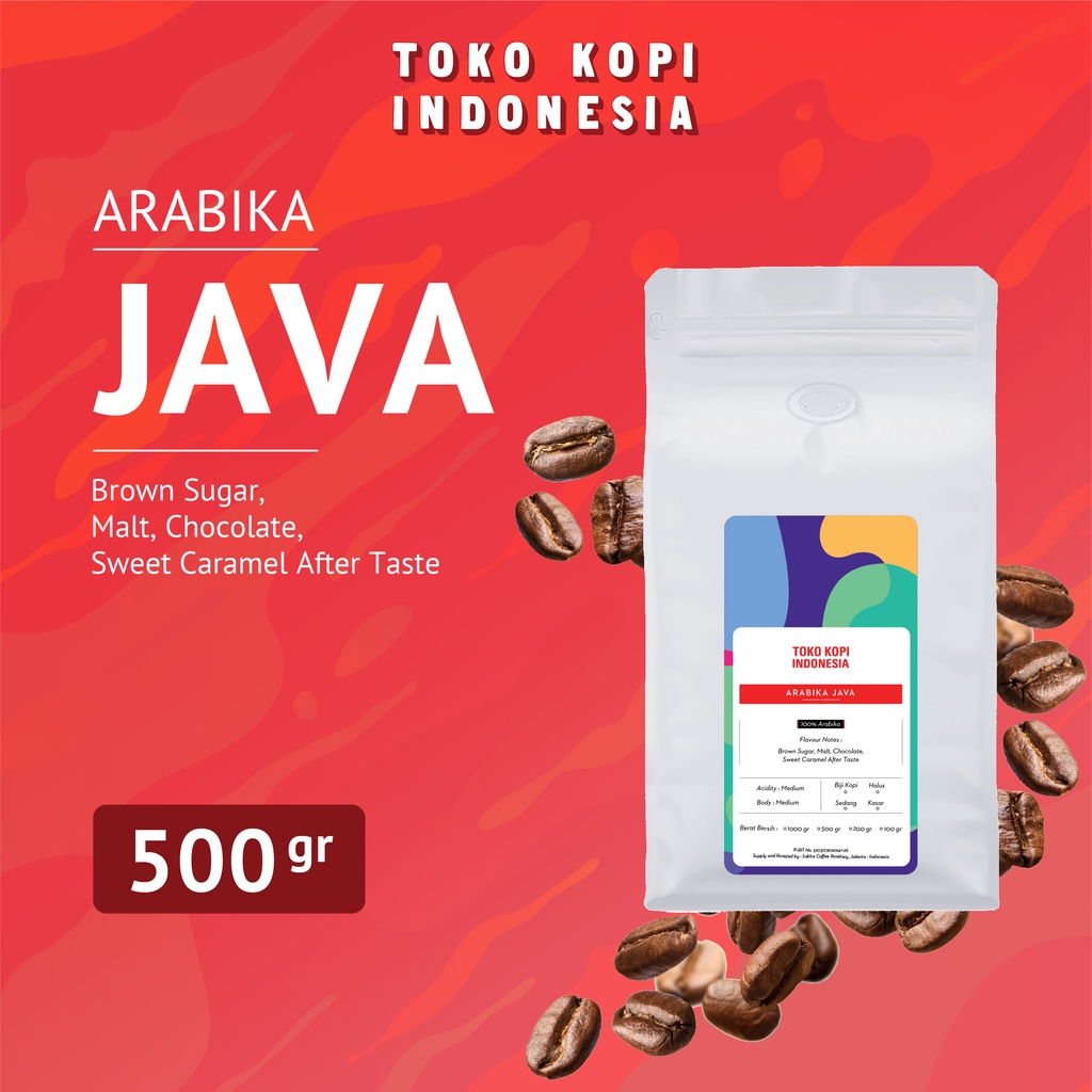 

Kopi Arabika Jawa Java Ijen Arabica Coffee Roast Beans 500gr Biji Bubuk