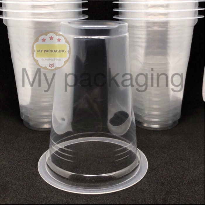 Gelas CUP Gelas Kopi Gelas Aqua Plastik - isi 50pcs  220ml 220 ml TIPIS