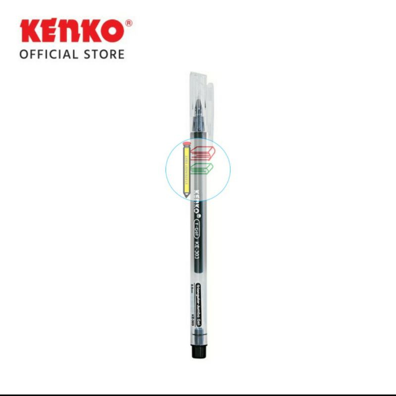 Gel Pen Pulpen Kenko T-Gel KE-303 Triangular Jumbo Gel per Lusin