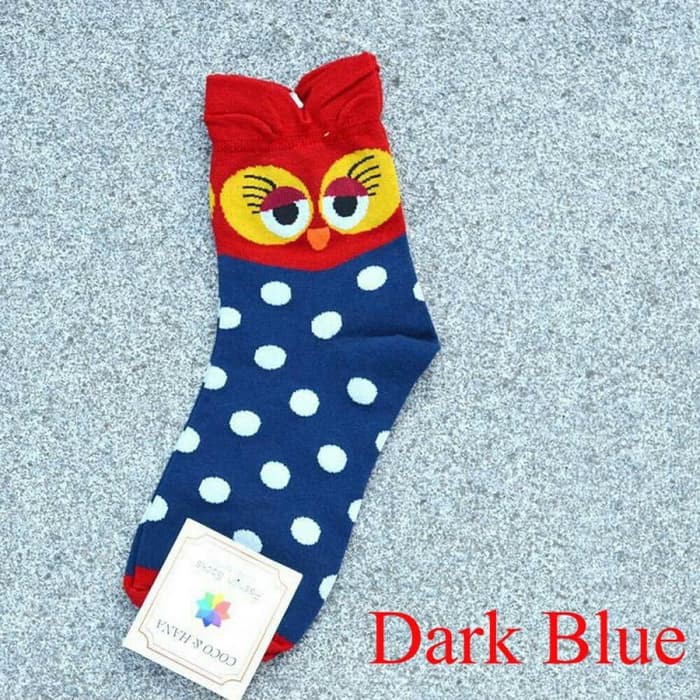 CLEARANCE SALE - KSKI0016 - Kaos Kaki Wanita Pria Lucu Imut Owl Burung Hantu Telinga Cosplay Anime Kawaii Japan Japanese Korea Korean Kiyowo