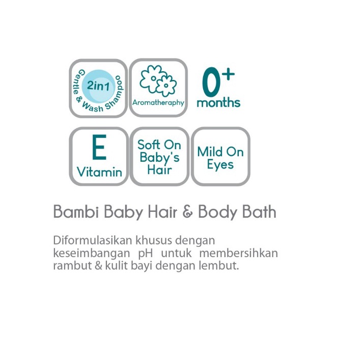 Bambi Baby Hair and Body Bath - 200ml