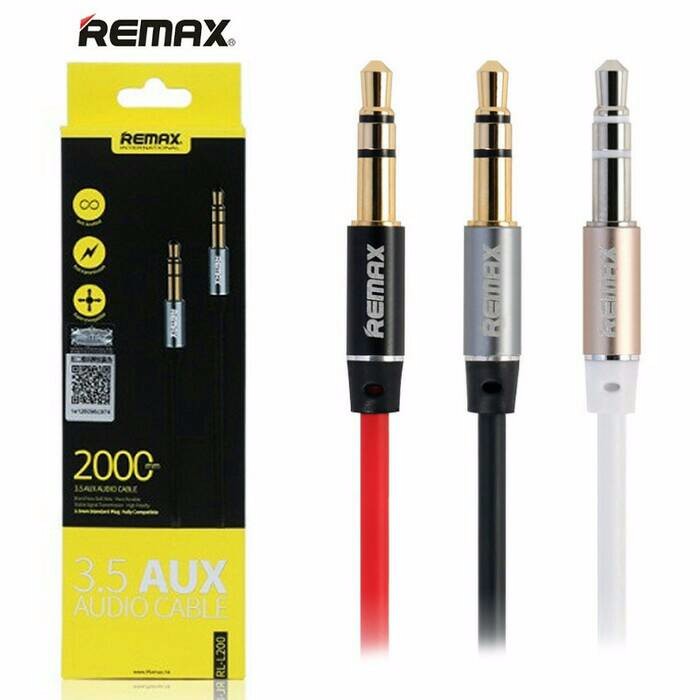 Remax RL-L200 3.5mm Aux Audio Cable 2m / Kabel Audio 2 Meter