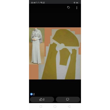 pola instan gamis / pola kertas gamis / pola jiplak gamis
