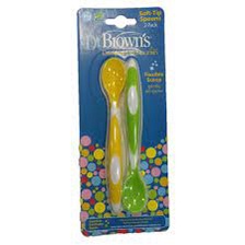 Dr.Browns Soft Tip Spoon / Sendok makan bayi [ Isi 2 / Isi 4 ] TF011 TF009